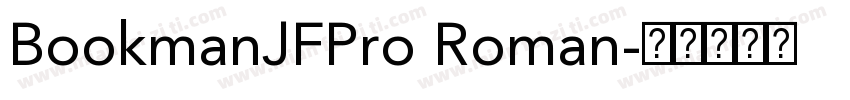 BookmanJFPro Roman字体转换